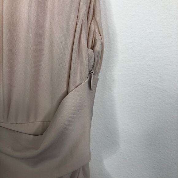 NEW Halston Heritage Wrap Tie Maxi Dress in Oyster Size M - Picture 5 of 8